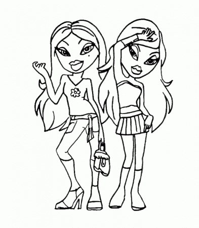 Coloring bratz | coloring pages for kids, coloring pages for kids 