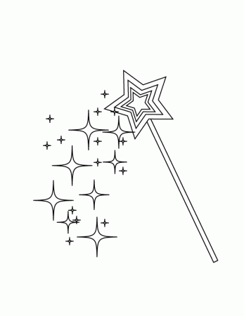 Coloring Pages - Magic Wand