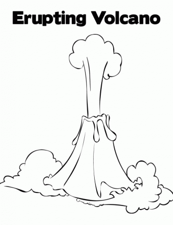Free Printable Volcano Coloring Pages For Kids