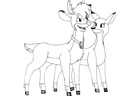 rudolph and zoey fawns lineart by lisalovesjoker