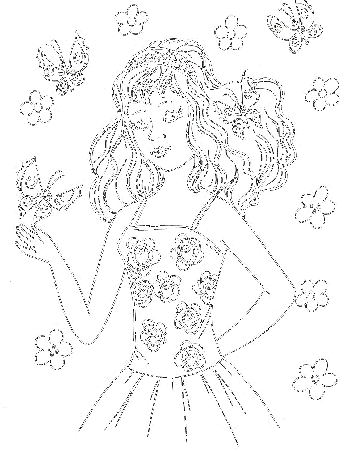 girls coloring pages fashionable kids printables