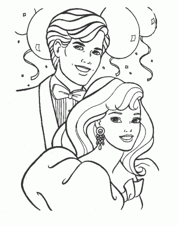 BARBIE COLORING PAGES: KEN AND BARBIE COLORING PAGES