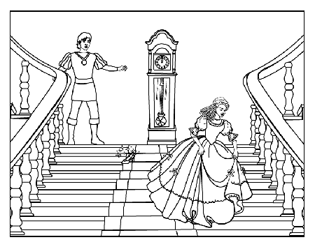 Kids Pages - Cinderella coloring page 7