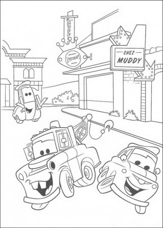 Free Coloring Pages Cars Movie