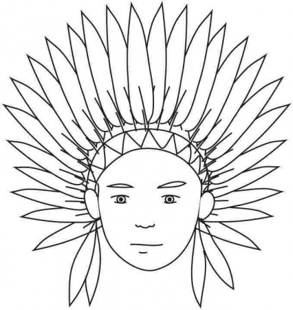 Free Printable Thanksgiving Indian Coloring Pages For Preschool 