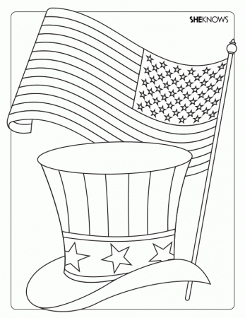 Patriotic coloring page - Free Printable Coloring Pages