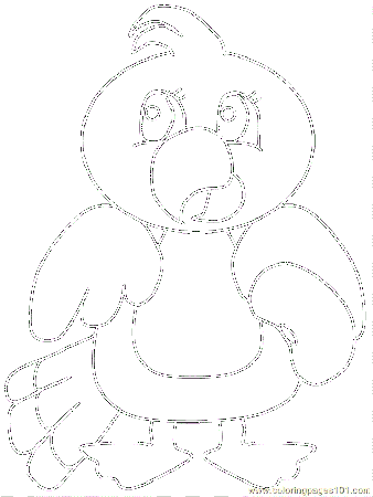 Coloring Pages Parrot02 (Animals > Birds) - free printable 