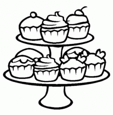 Free Printable Cupcake Coloring Pages For Kids - 69ColoringPages.com