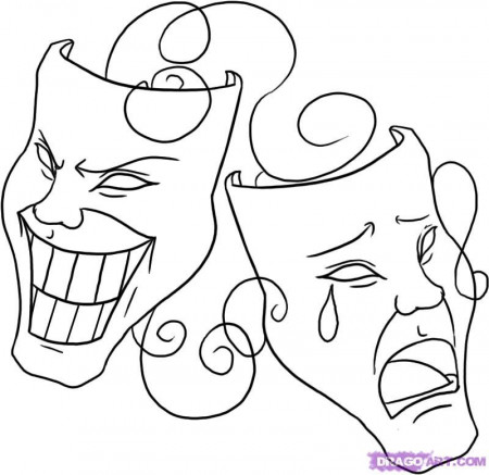 How to Draw Masks, Step by Step, Symbols, Pop Culture, FREE Online 