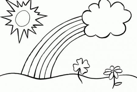 Rainbow Moments During The Day Coloring Pages - Rainbow Coloring 