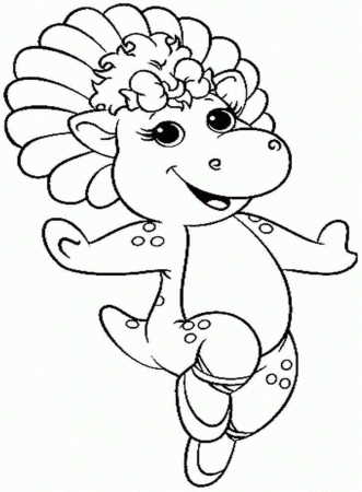 Printable Free Cartoon Barney And Friends Coloring Sheets For 