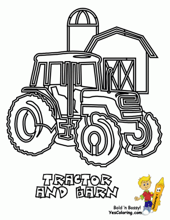 Hardy Tractor Coloring | Tractor | Free | John Deere Coloring 