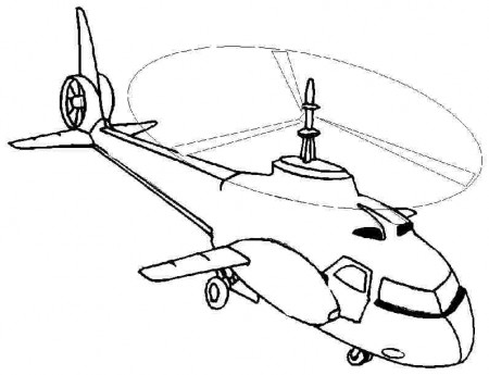 parts of a helicopter Colouring Pages