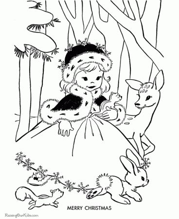 Free Kid's Christmas Coloring Pages - Merry Christmas!