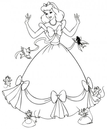 Cinderella Cartoon Disney Coloring Pages | kids coloring pages | Pint…