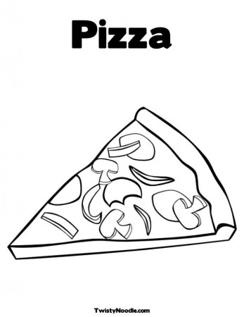 slice pizza Colouring Pages