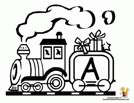 toy train numbers Colouring Pages
