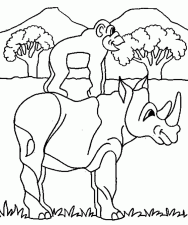 monkey pictures to color for kids | Coloring Picture HD For Kids 
