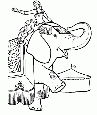 Circus Elephant Coloring Pages >> Disney Coloring Pages