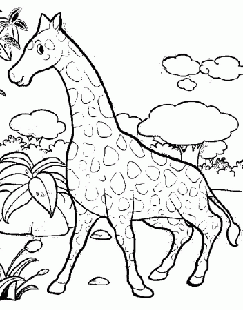 Giraffe Coloring Pages - Coloringpages1001.