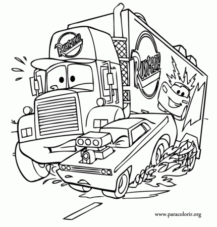 Cars Movie - Truck Mack coloring page