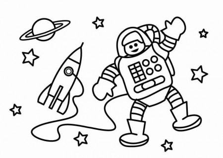 Coloring page astronaut - img 26802.