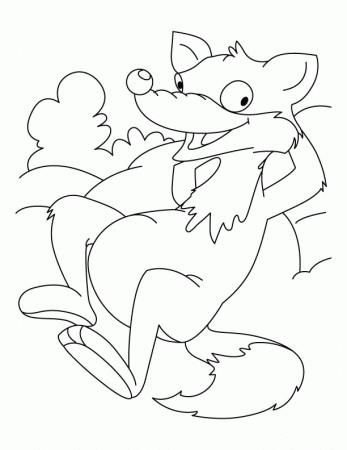 Grinning fox coloring pages for kids | Coloring Pages