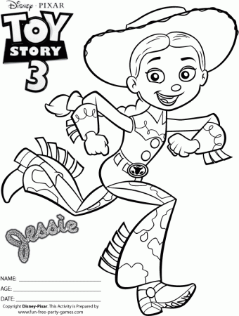 Toy Story 3 Coloring Pages: Jessie the Dancing Cowgirl!