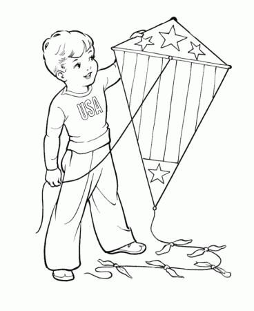 Free Printable Kite Coloring Pages For Kids