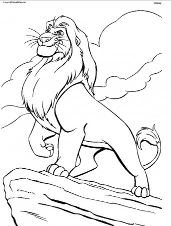 King Mufasa lion cub Colouring Pages