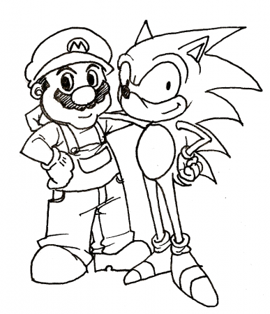 sonic coloring pages