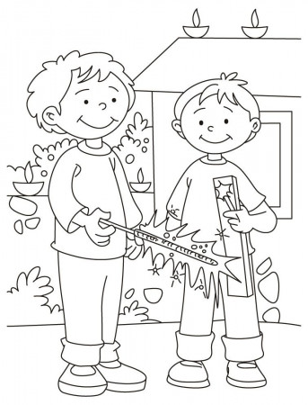 Happy Diwali Free Coloring Pages 2014, Coloring Sheets for Kids 