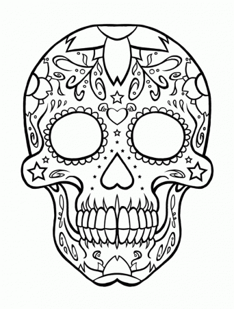Skull Coloring Pages – 736×969 Coloring picture animal and car 