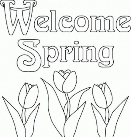welcome spring coloring pages ekids printable