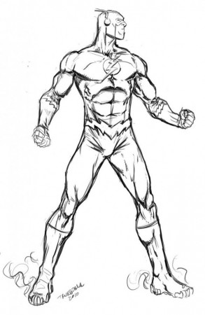color Superhero The Flash Coloring Pages for kids | Great Coloring 