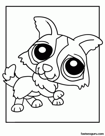 Printable Littlest Pet Shop Puppy Coloring Pages Printable 