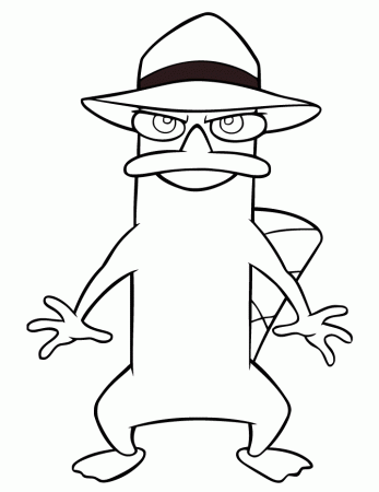 Perry The Platypus Coloring Page | HM Coloring Pages