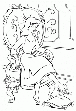 Cute Cinderella Coloring Pages | Coloring Pages