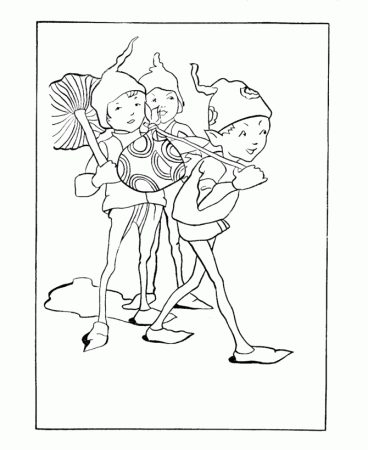brownie elf Colouring Pages