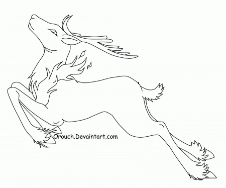 Free fire Deer line art by Orouch on deviantART