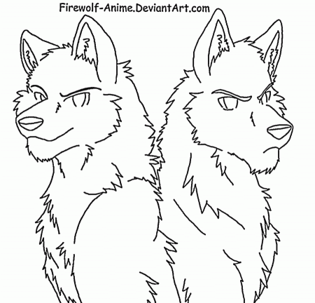 Wolf Lineart by Firewolf-Anime on deviantART