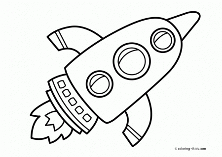 Space Rocket Coloring Pages For Kids Printable Free 260925 Rocket 