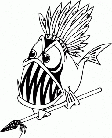 For Piranha Fish Printables Coloring Pages Id 75145 160571 Fish 