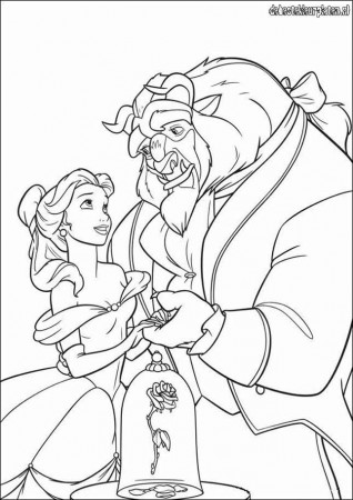 beauty and the beast coloring pages are featuring belle - Quoteko.