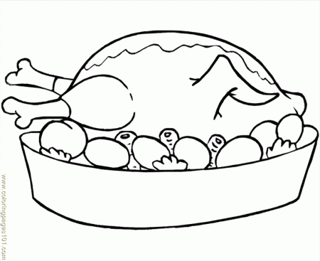 Coloring Pages Thanksgiving Food Printable (Food & Fruits > Others 