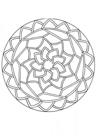 Round Mandala coloring page | Punch Needle