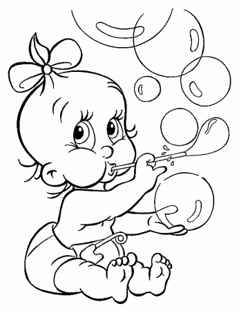 Baby Coloring Page Images & Pictures - Becuo