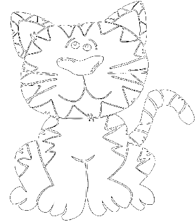 Cat Sitting Coloring Page | Coloring Pages Animals Org