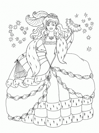 4 princess Colouring Pages