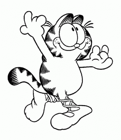 Garfield Dance Coloring Page - Garfield Coloring Pages : Coloring 